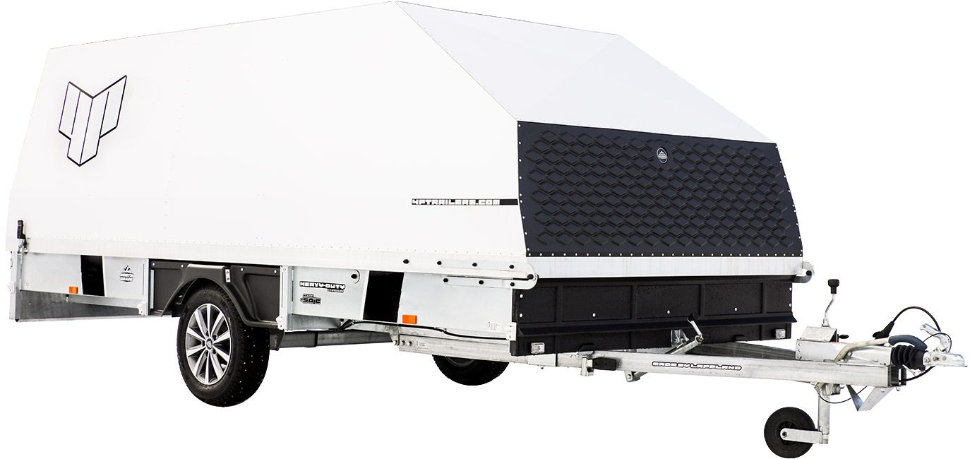 Inline placering av hjulen på et släp från 4P Trailers